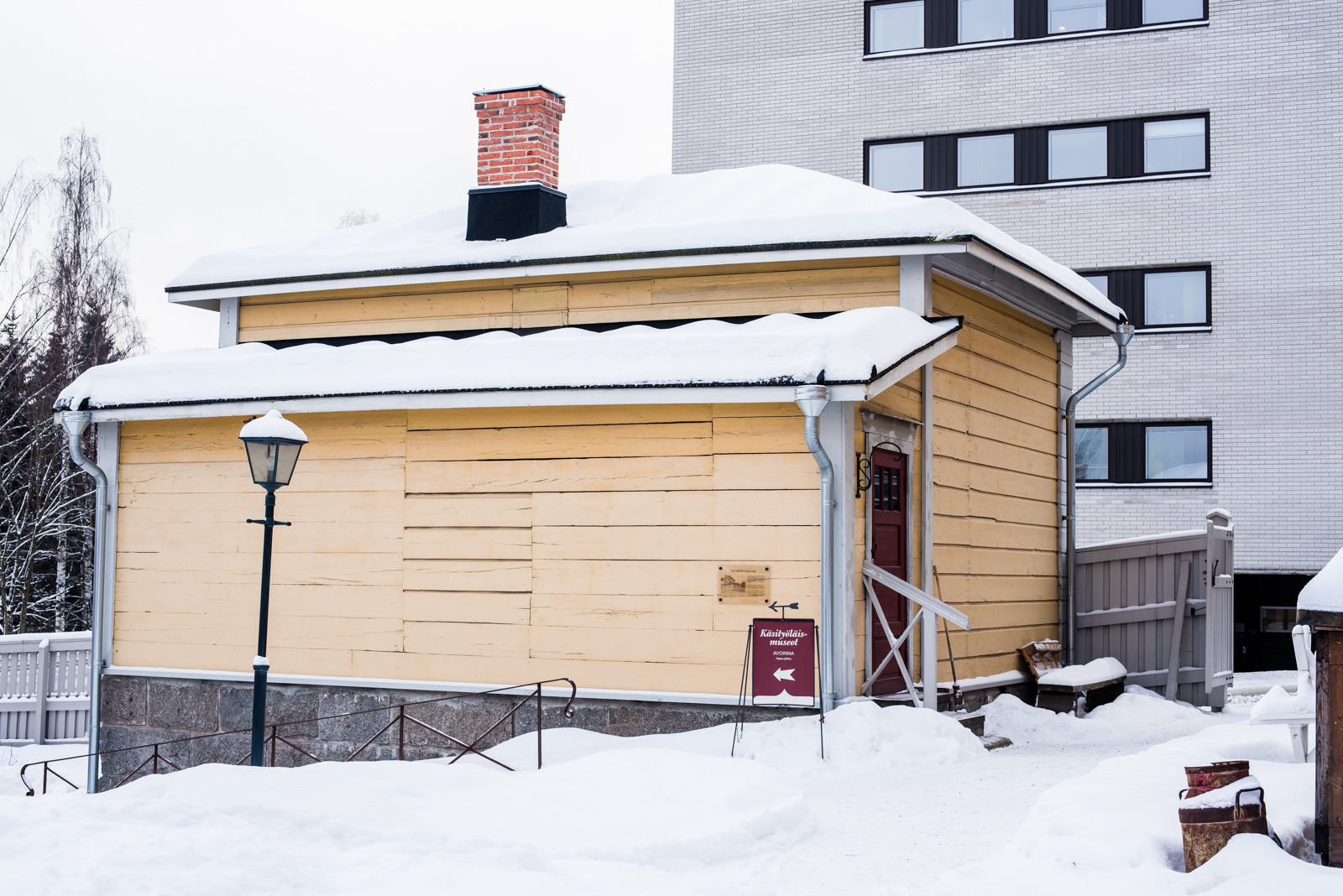 Kengitetty hirsirakennus Jyväskylässä